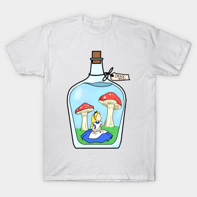 Alice in a bottle T-Shirt by bookloversclub